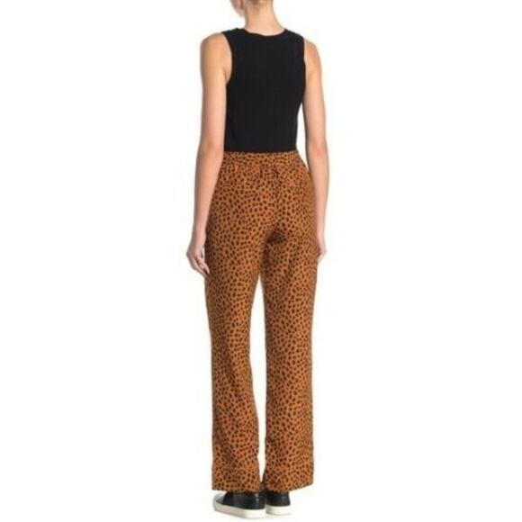 Joie Pants Womens Small Animal Print Pull On Lounge Wear Mob Wife Pockets New - Picture 2 of 14